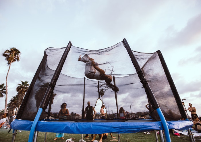 Trampolin hopning